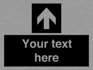 IV7076: Custom Directional signage black arrow up