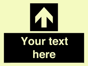 IV7076: Custom Directional signage black arrow up