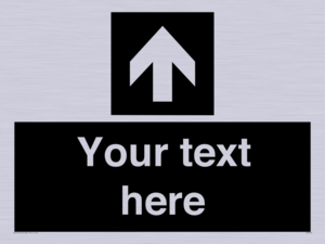 IV7076: Custom Directional signage black arrow up
