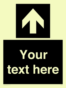 IV7076: Custom Directional signage black arrow up