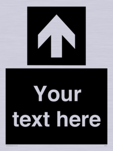 IV7076: Custom Directional signage black arrow up