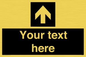 IV7076: Custom Directional signage black arrow up