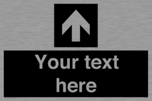 IV7076: Custom Directional signage black arrow up