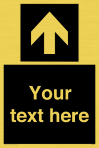 IV7076: Custom Directional signage black arrow up