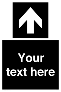 IV7076: Custom Directional signage black arrow up