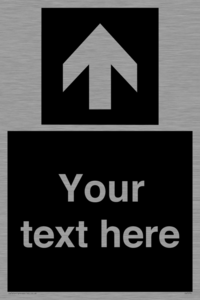 IV7076: Custom Directional signage black arrow up