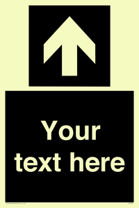 IV7076: Custom Directional signage black arrow up