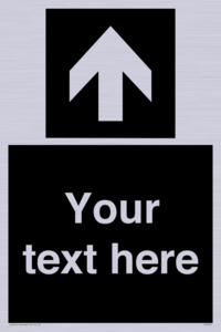 IV7076: Custom Directional signage black arrow up
