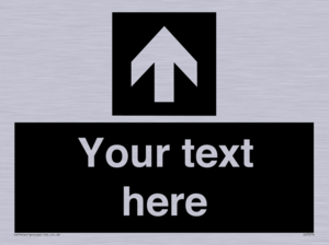 IV7076: Custom Directional signage black arrow up