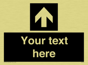 IV7076: Custom Directional signage black arrow up