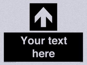 IV7076: Custom Directional signage black arrow up