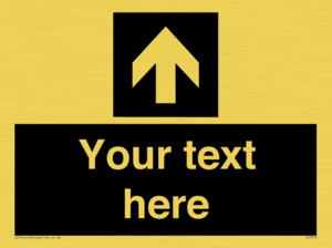 IV7076: Custom Directional signage black arrow up