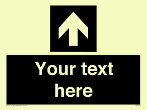 IV7076: Custom Directional signage black arrow up