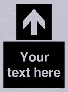 IV7076: Custom Directional signage black arrow up