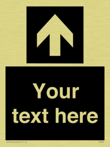 IV7076: Custom Directional signage black arrow up