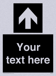 IV7076: Custom Directional signage black arrow up