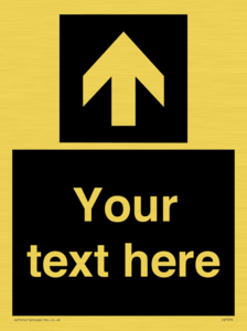 IV7076: Custom Directional signage black arrow up