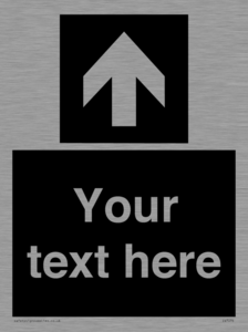 IV7076: Custom Directional signage black arrow up