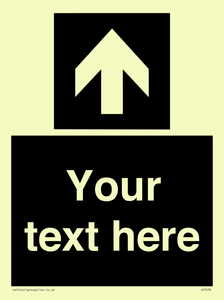 IV7076: Custom Directional signage black arrow up