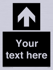 IV7076: Custom Directional signage black arrow up