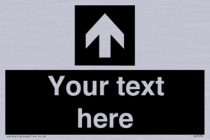 IV7076: Custom Directional signage black arrow up