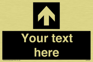 IV7076: Custom Directional signage black arrow up