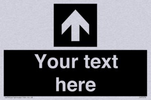 IV7076: Custom Directional signage black arrow up