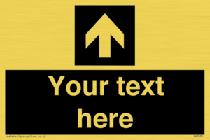 IV7076: Custom Directional signage black arrow up