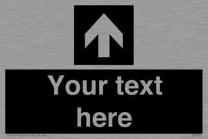 IV7076: Custom Directional signage black arrow up