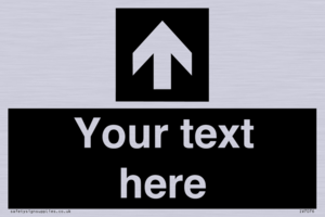 IV7076: Custom Directional signage black arrow up