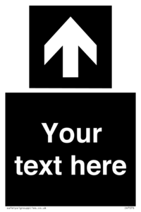 IV7076: Custom Directional signage black arrow up