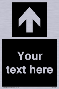 IV7076: Custom Directional signage black arrow up