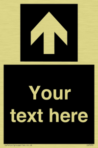 IV7076: Custom Directional signage black arrow up