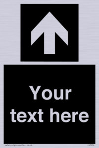 IV7076: Custom Directional signage black arrow up