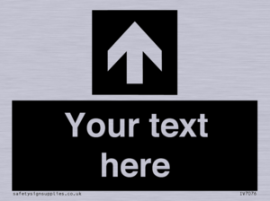 IV7076: Custom Directional signage black arrow up