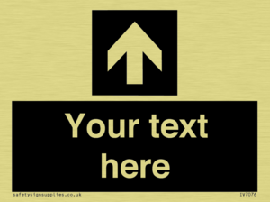 IV7076: Custom Directional signage black arrow up