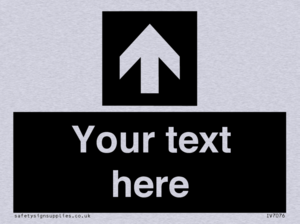 IV7076: Custom Directional signage black arrow up
