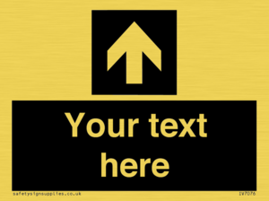 IV7076: Custom Directional signage black arrow up