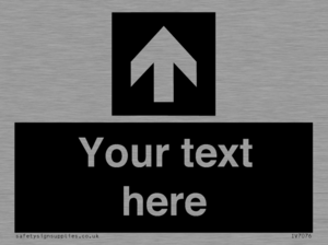 IV7076: Custom Directional signage black arrow up