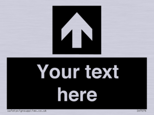 IV7076: Custom Directional signage black arrow up