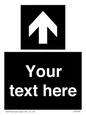 IV7076: Custom Directional signage black arrow up