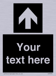 IV7076: Custom Directional signage black arrow up