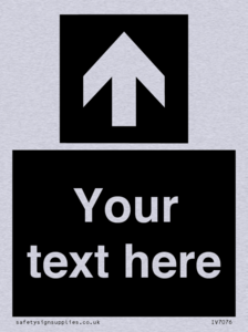 IV7076: Custom Directional signage black arrow up