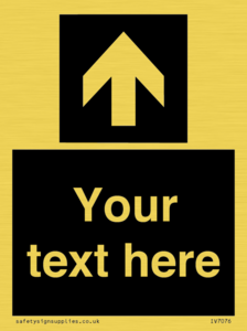 IV7076: Custom Directional signage black arrow up