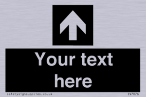 IV7076: Custom Directional signage black arrow up