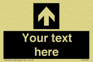 IV7076: Custom Directional signage black arrow up