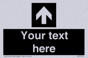 IV7076: Custom Directional signage black arrow up