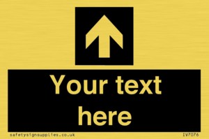 IV7076: Custom Directional signage black arrow up