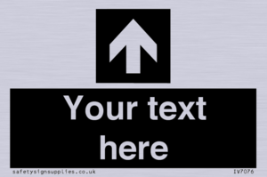 IV7076: Custom Directional signage black arrow up