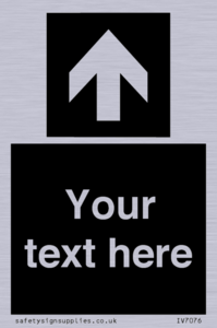 IV7076: Custom Directional signage black arrow up